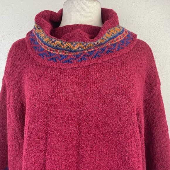 NWT 80’s Liz Sport Womens Acrylic/Wool Blend Turtleneck Sweater Size L - Picture 2 of 6